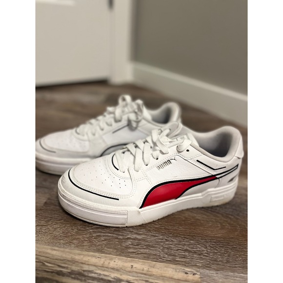 Puma Other - Puma CA Pro Classic White Red Mens Lifestyle Sneakers Shoes Size 10.5